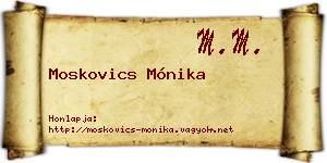 Moskovics Mónika névjegykártya