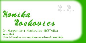 monika moskovics business card